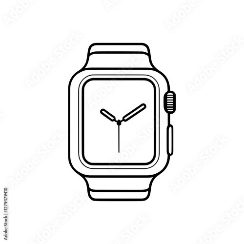 smartwatch, minimal icon vector