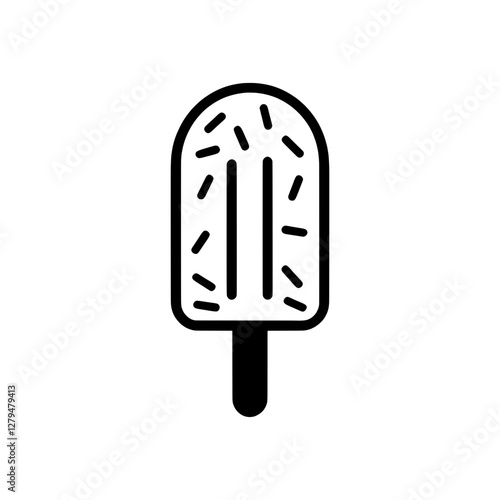 popsicle, sprinkle icon vector