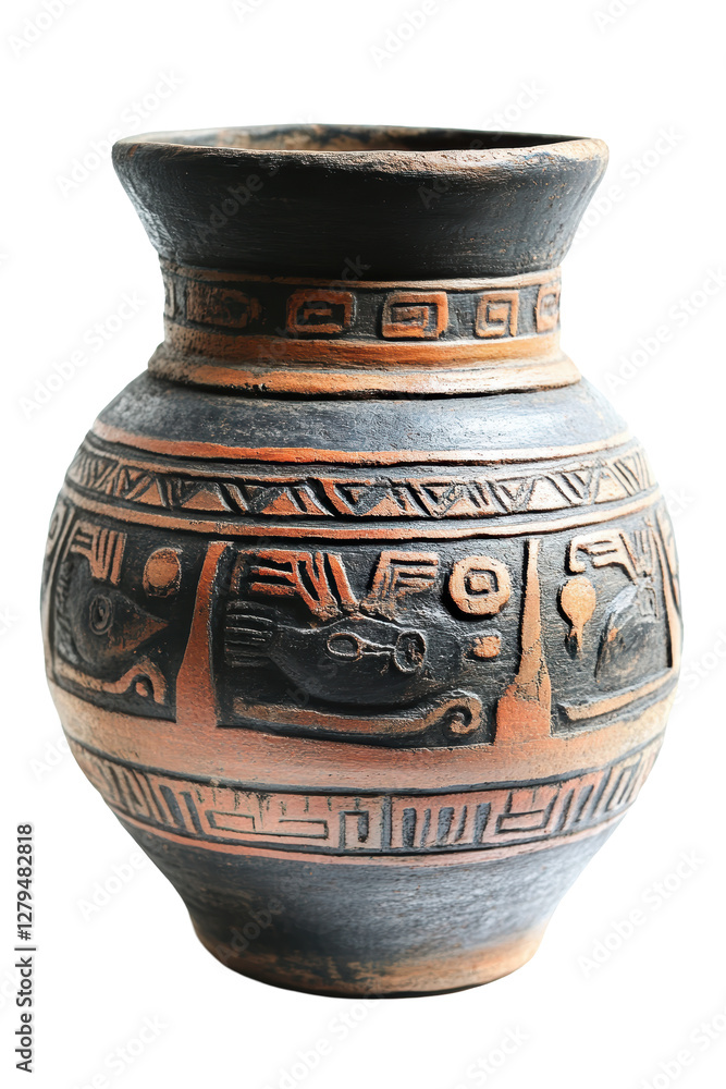 Isolated Ancient Clay Pot Isolated Ancient Clay Pot