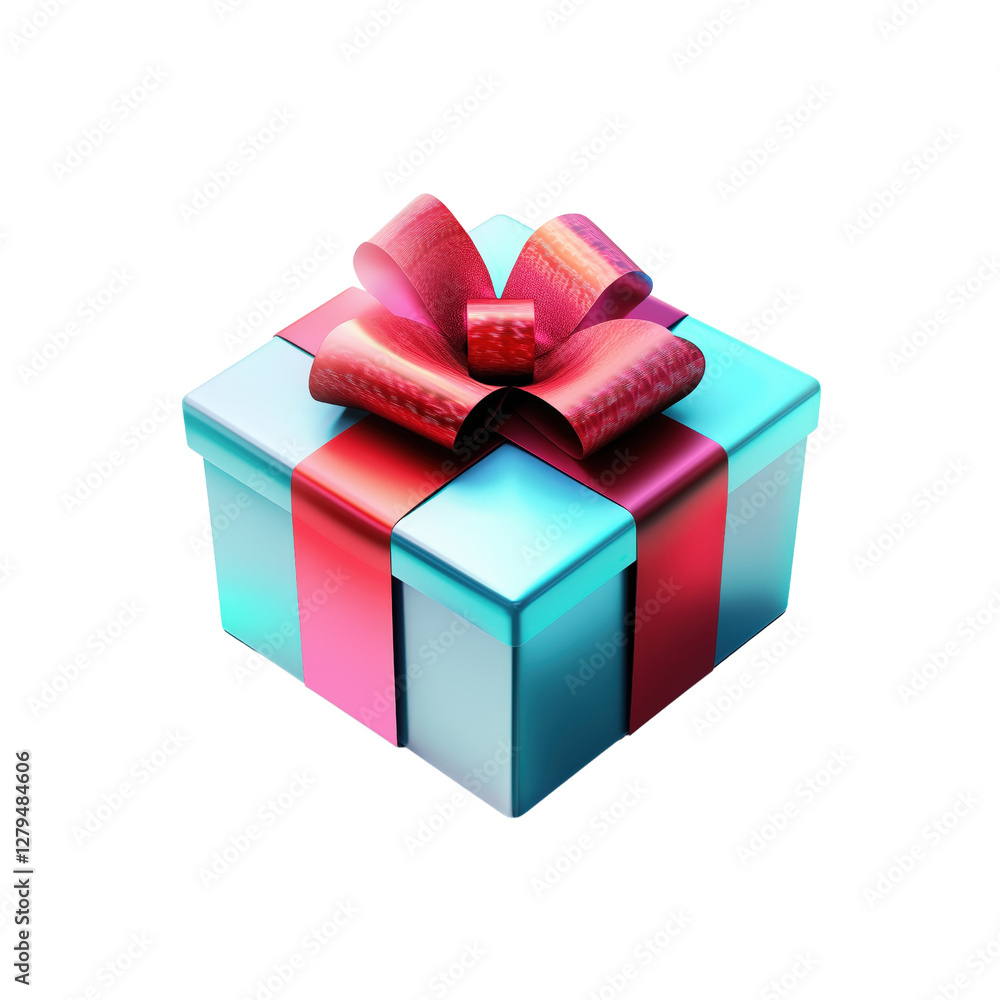 Obraz premium Gift Box Unwrapped Festive Celebration Digital Art Colorful Background Close-Up View Surprise and Joy