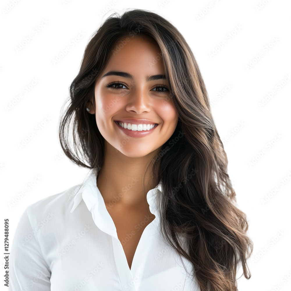 hermosa mujer latina de cabello lacio, usando camisa de trabajo, negocios, oficina, empoderada hermosa mujer latina de cabello lacio, usando camisa de trabajo, negocios, oficina, empoderada