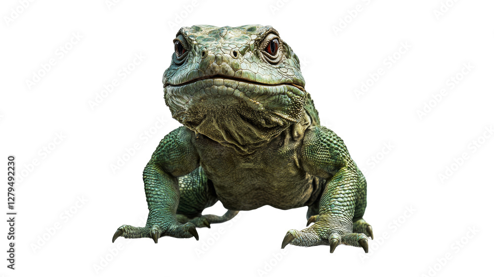 Obraz premium Close view of a unique lizard displaying features