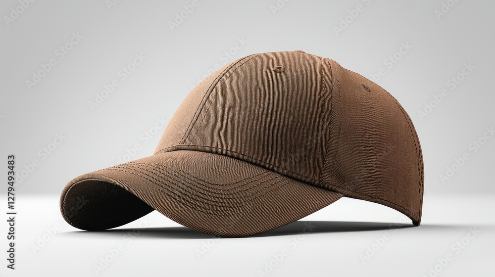 Light brown baseball cap mockup, studio shot, blank design, product presentation Light brown baseball cap mockup, studio shot, blank design, product presentation