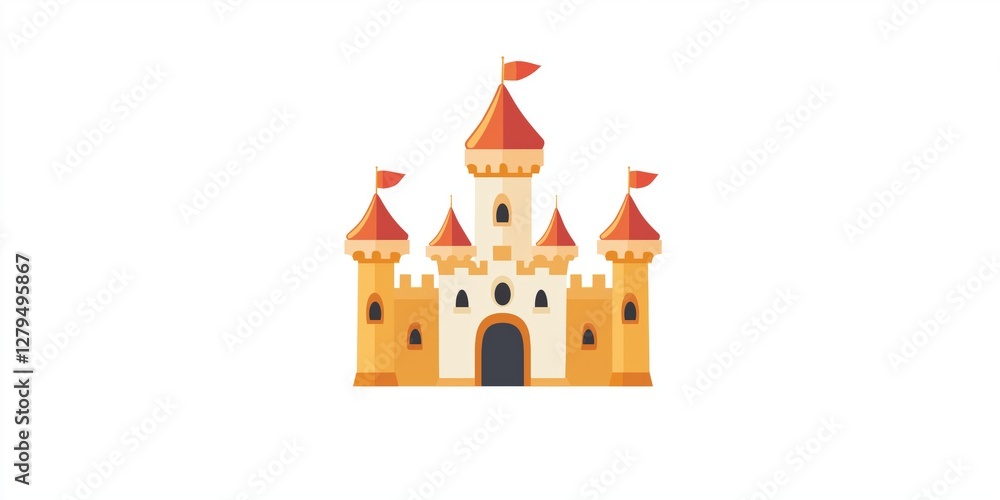 Fototapeta premium The Minimalistic Castle Logo Design