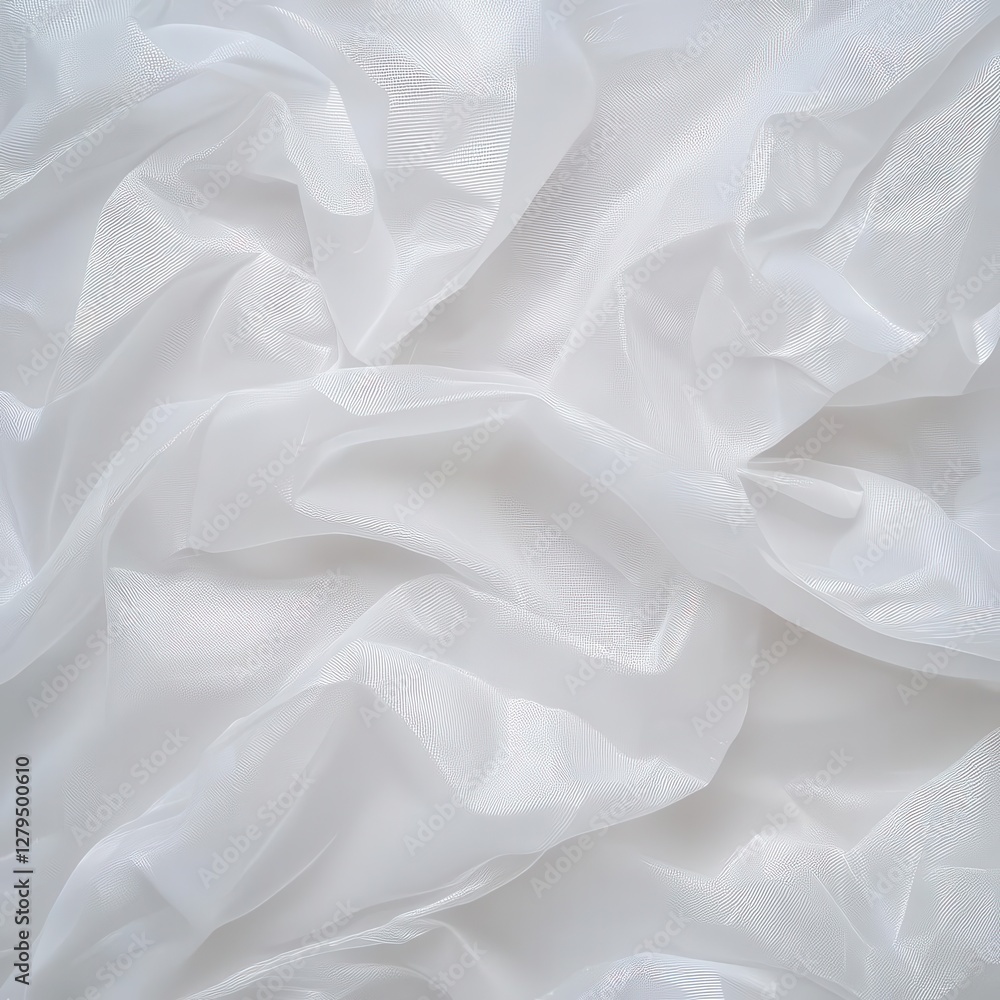 Obraz premium Worn-out plastic sheeting with visible stretch marks and curling edges, creating unique spaces perfect for creative branding overlays.