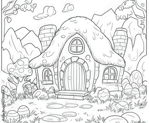 A magical treehouse decorat...