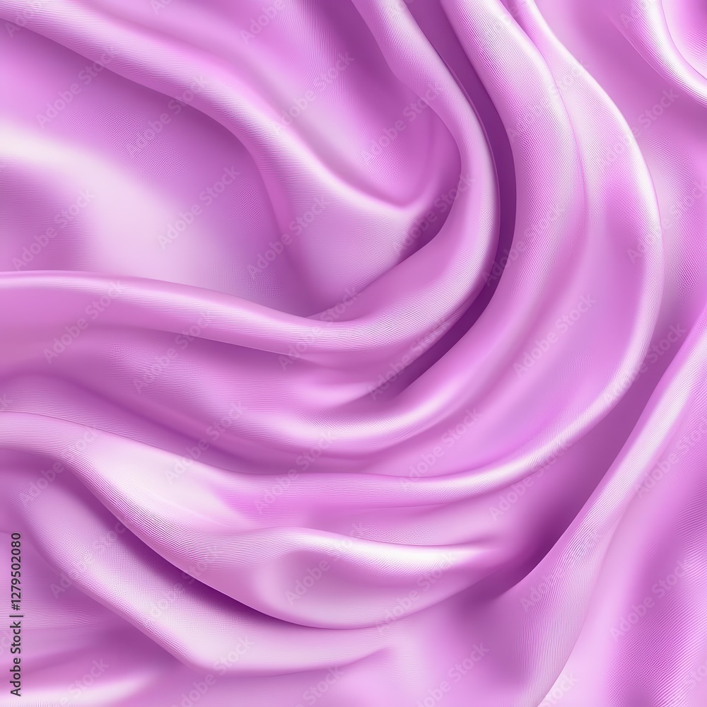 Obraz premium Soft, pleated silk frozen in motion, creating an elegant, gravity-defying 3D textile backdrop featuring smooth folds and empty spaces for text.