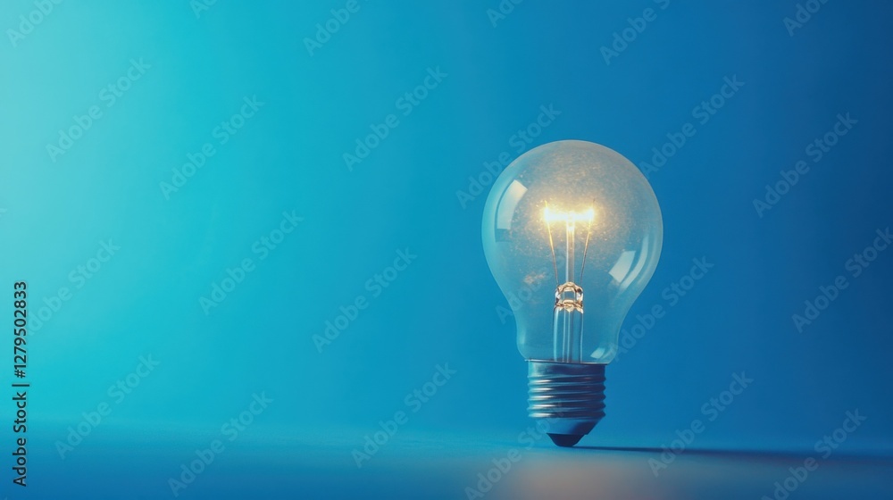 Light Bulb with Blue Background Light Bulb with Blue Background