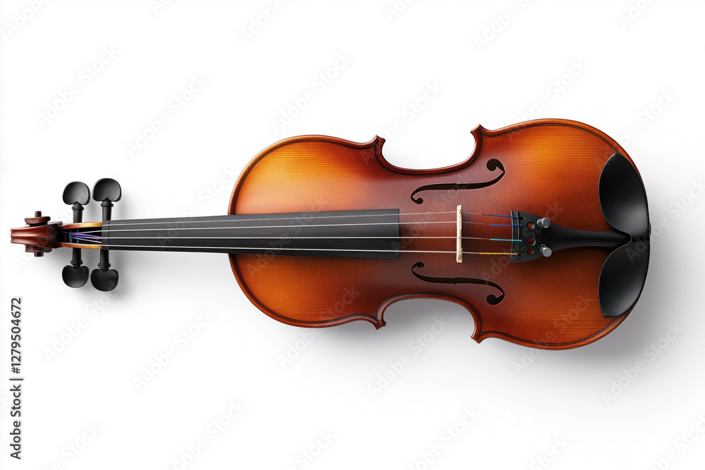 Fototapeta premium Classic viola showcased on a white background