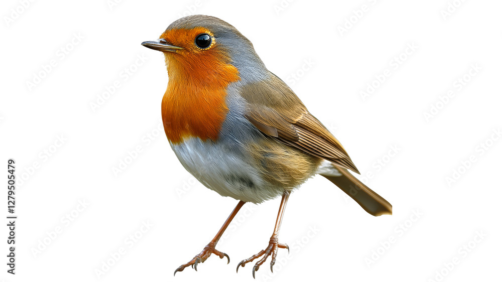 Fototapeta premium Colorful robin on a branch