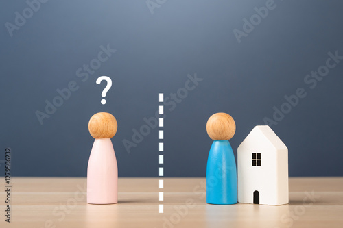 Unfair division of property after divorce. The husband keeps the house, the wife is left with nothing. Legal disputes, gender inequality, family law issues, and emotional impact.