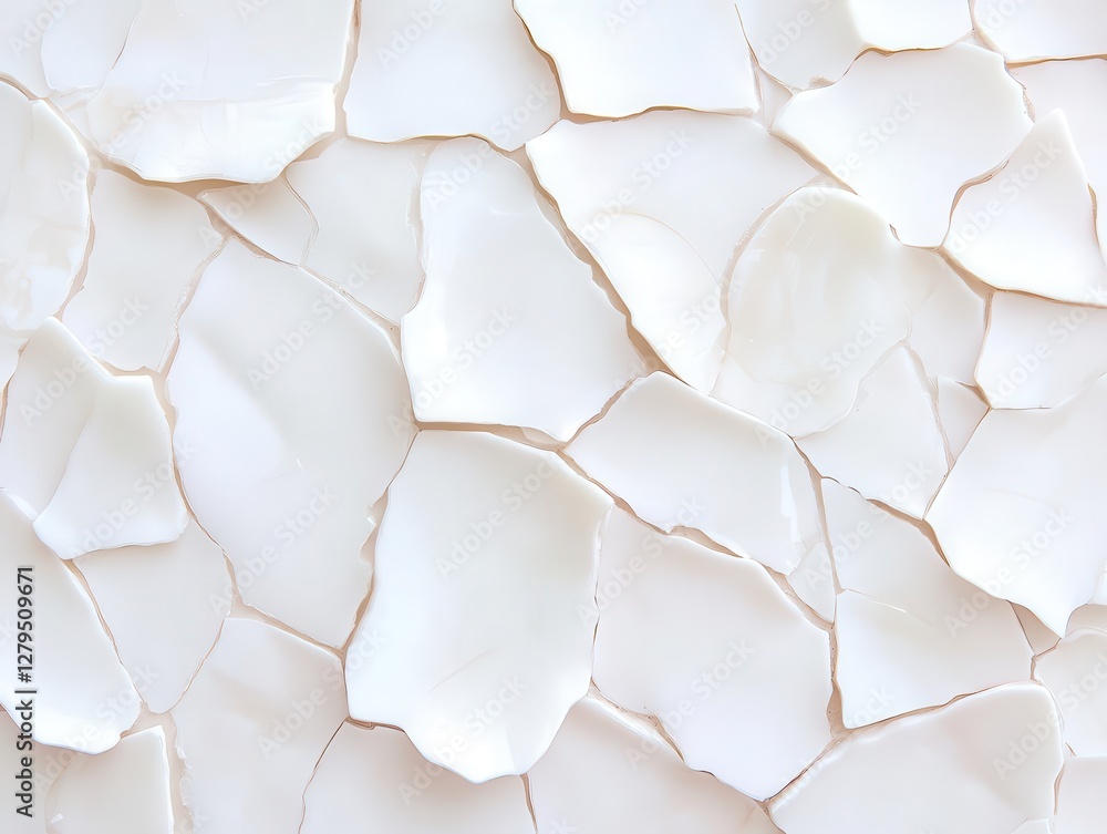 Cracked ceramic glaze forming intricate web-like patterns over a glossy, uneven surface, enhanced by soft reflections and subtle imperfections Cracked ceramic glaze forming intricate web-like patterns over a glossy, uneven surface, enhanced by soft reflections and subtle imperfections