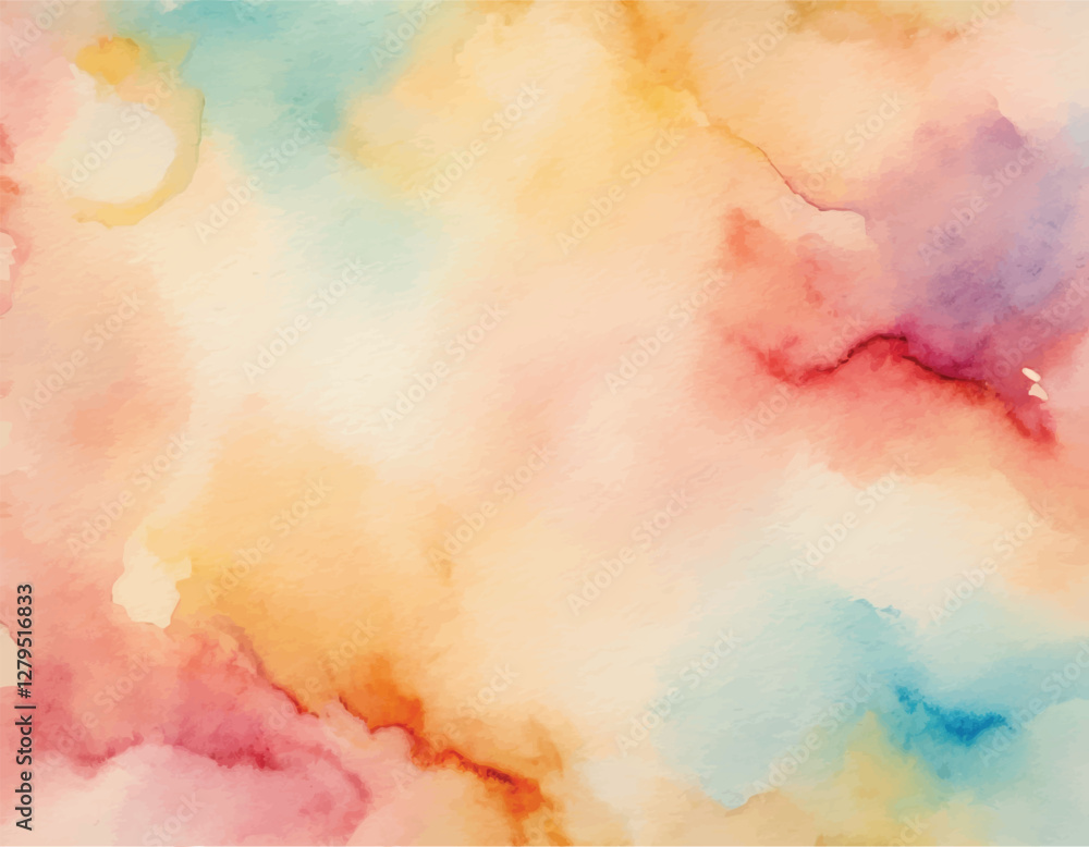 Obraz premium Watercolour hand painting colourful abstract background with paper textureAdobe Illustrator Artwork