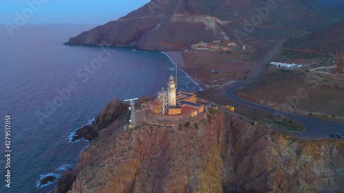 Aerial view of the Mermaid Reef, Cabo de Gata-Níjar Natural Park, Almeria, Andalusia, Spain