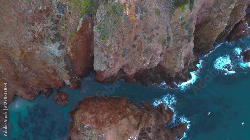 Aerial view of the Mermaid Reef, Cabo de Gata-Níjar Natural Park, Almeria, Andalusia, Spain