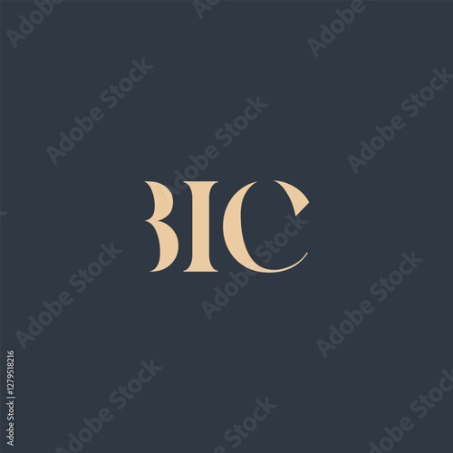 BIC abstract letter logo design. This logo is designed by three abstract letters.