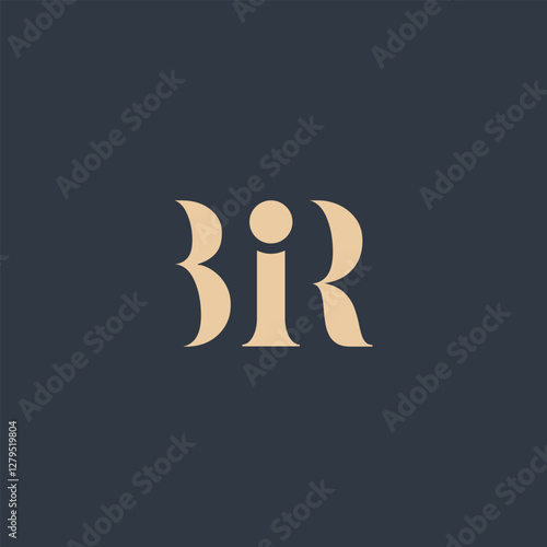 BIR abstract letter logo design. This logo is designed by three abstract letters.