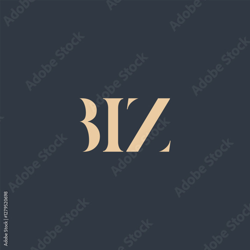 BIZ abstract letter logo design. This logo is designed by three abstract letters.