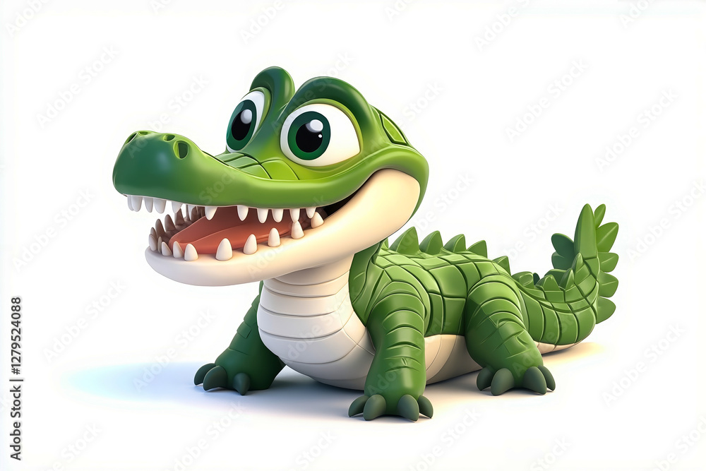Fototapeta premium Crocodile cartoon wallpaper