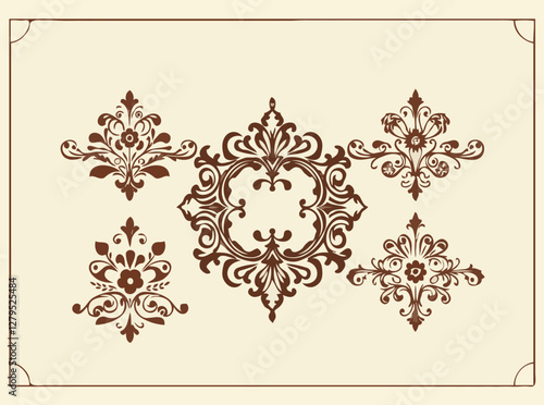 Sophisticated Retro Decorative Designs for Publications