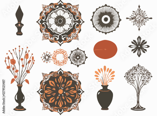 Sophisticated Retro Decorative Designs for Publications