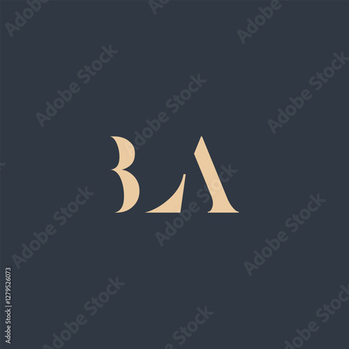 BLA abstract letter logo design. This logo is designed by three abstract letters.