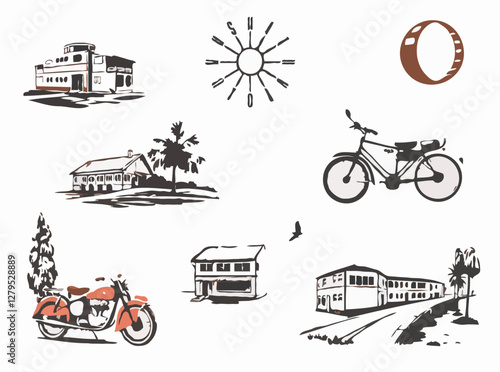 Classic Vintage Illustrations for Media Layouts