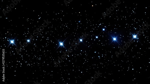 Night sky with stars sparkling on black background