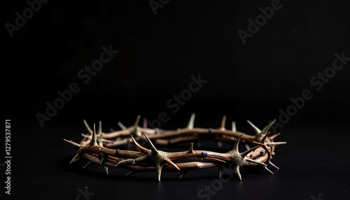 Obraz na płótnie Crown of Thorns on a Dark Background w salonie