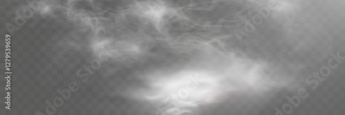 Realistic smoke effect, transparent fog overlay, wispy vapor texture, soft mist background, swirling haze.