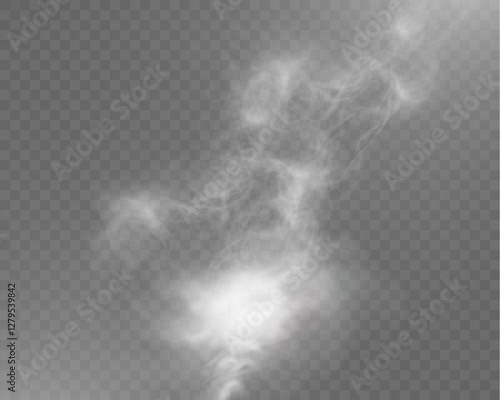 Realistic smoke effect, transparent fog overlay, wispy vapor texture, soft mist background, swirling haze.