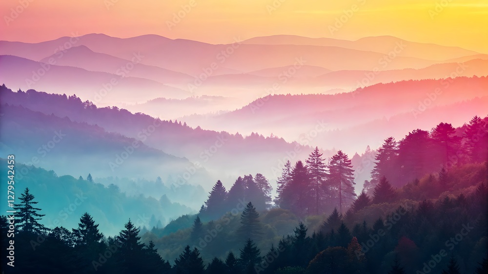 Fototapeta premium Abstract colorful gradient background with soft bl