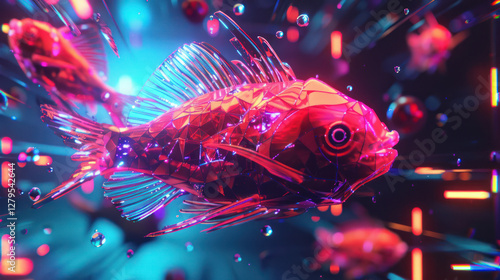 Stylized 3D Rendered Fish