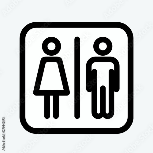 Icon showing male and female restroom signs