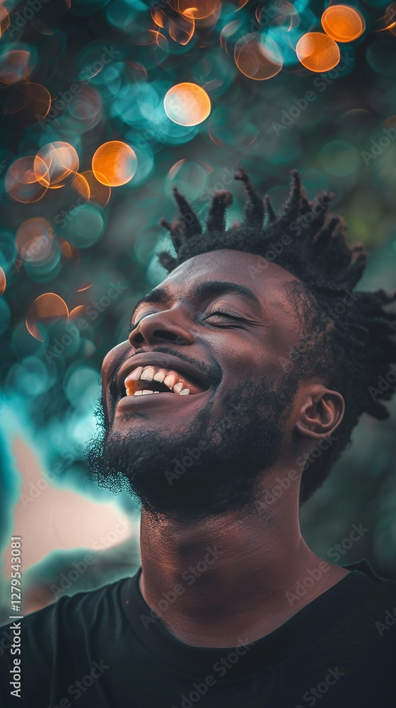 portrait of a black man smiling portrait of a black man smiling