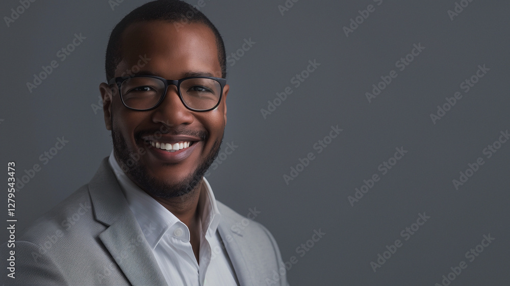 Black Business man smiling Black Business man smiling