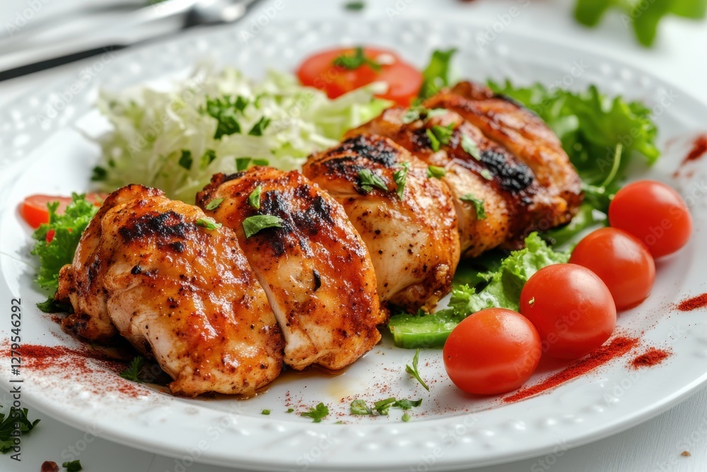 Sizzling Chicken Fajita: Juicy Chicken Fillet Stir-Fried with Colorful Bell Peppers and Paprika Sizzling Chicken Fajita: Juicy Chicken Fillet Stir-Fried with Colorful Bell Peppers and Paprika