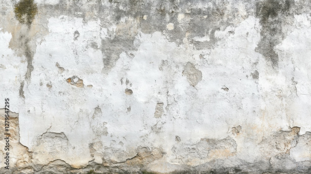 Old cement wall painted white texture and seamless background Old cement wall painted white texture and seamless background