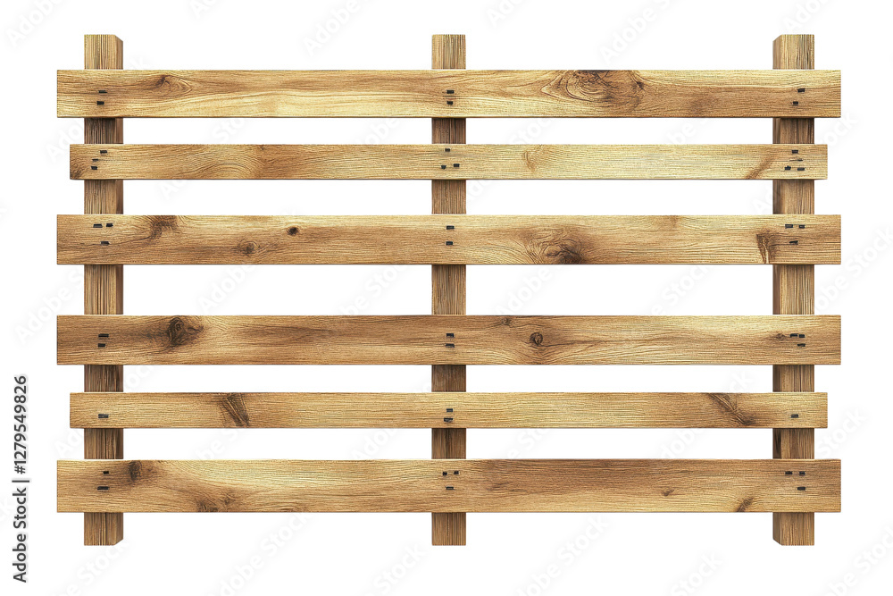 Rustic Wooden Fence Panel With Horizontal Planks And Vertical Posts On Transparent Background An Isolated Closeup Of A Weathered Barrier Rustic Wooden Fence Panel With Horizontal Planks And Vertical Posts On Transparent Background An Isolated Closeup Of A Weathered Barrier