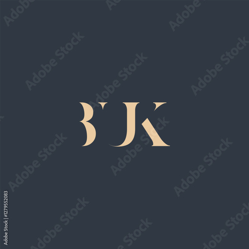 BUK abstract letter logo design. This logo is designed by three abstract letters.