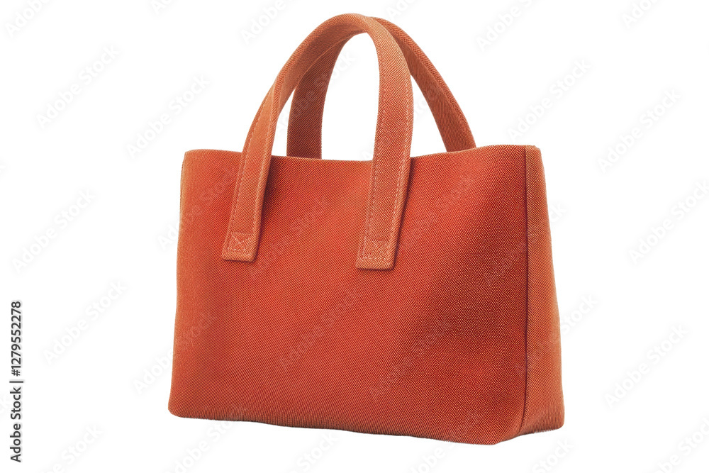 Stylish Red Handbag With Short Handles Isolated On Transparent Background Featuring A Modern Design. A Trendy Accessory For Women. Stylish Red Handbag With Short Handles Isolated On Transparent Background Featuring A Modern Design. A Trendy Accessory For Women.
