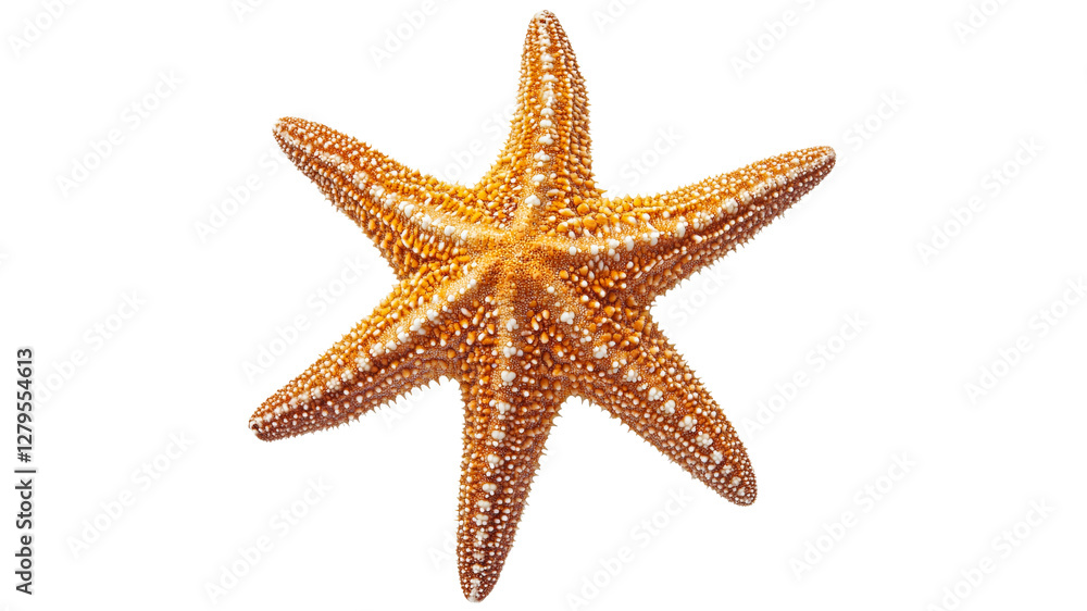 Vibrant orange starfish in habitat Vibrant orange starfish in habitat