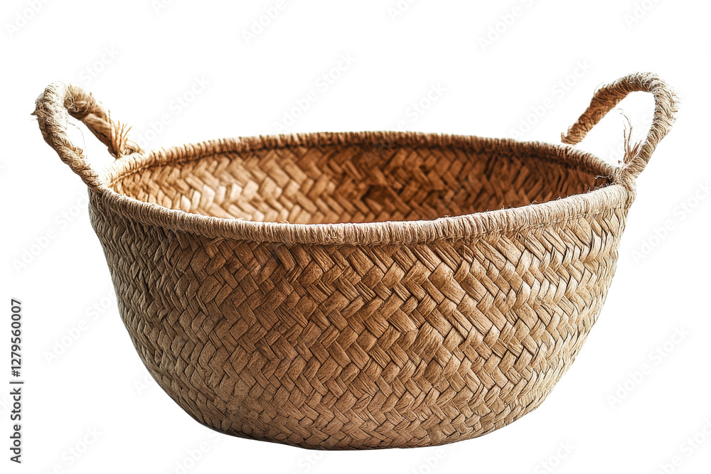 Woven basket with handles for storage and decor Woven basket with handles for storage and decor