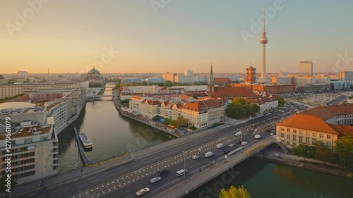 Wallpaper Mural Sunset Over Berlin Cityscape with Iconic Landmarks Torontodigital.ca
