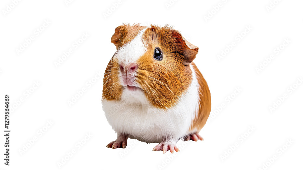 Cute guinea pig with a friendly expression Cute guinea pig with a friendly expression