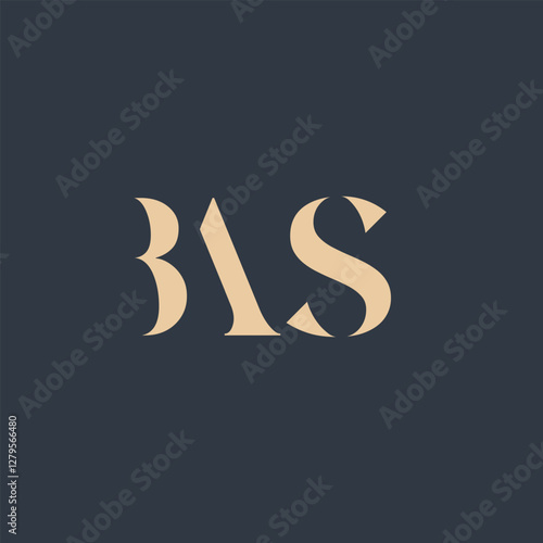 BAS abstract letter logo design. This logo is designed by three abstract letters.