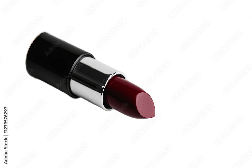 Classic burgundy lipstick on a clean surface Classic burgundy lipstick on a clean surface