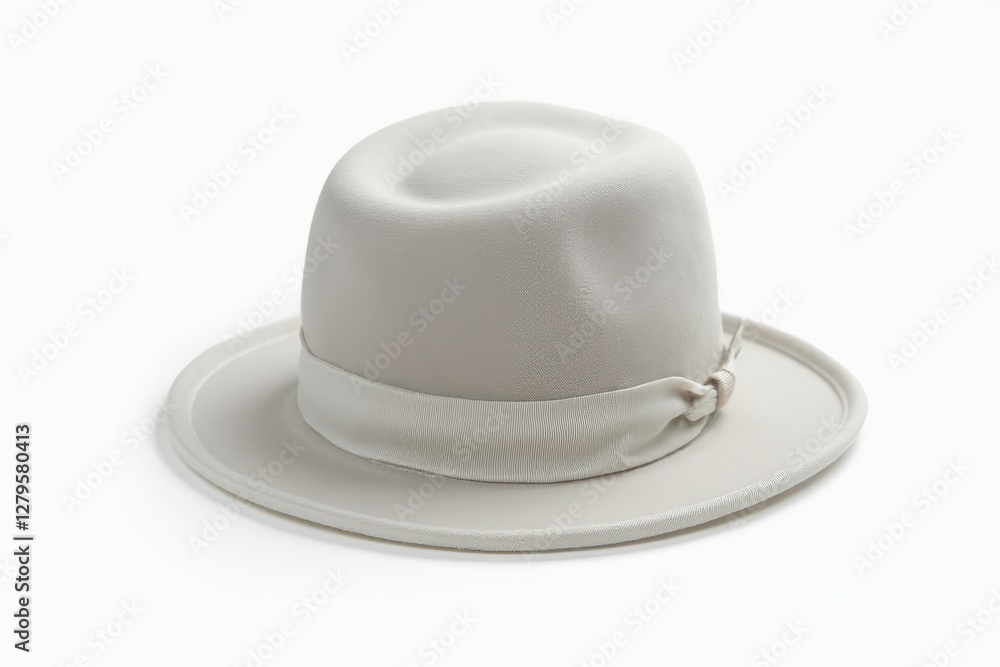 Cloche Hat isolated on pure white background, studio shot