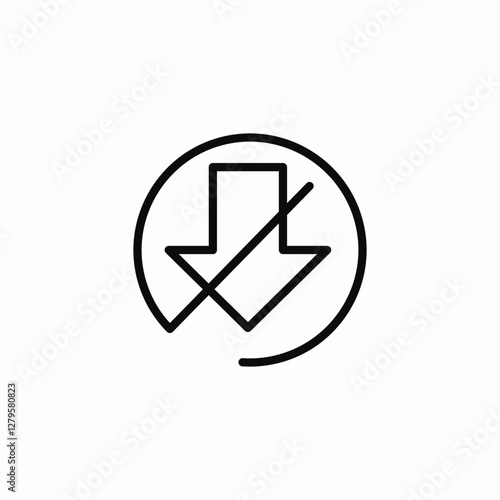 download forbidden icon sign vector