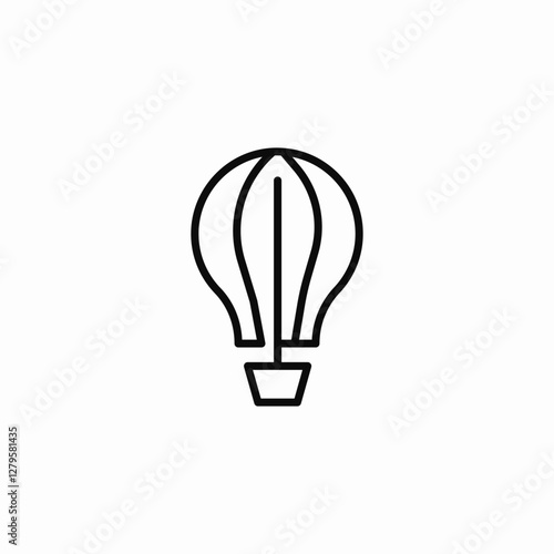 hot air balloon icon sign vector